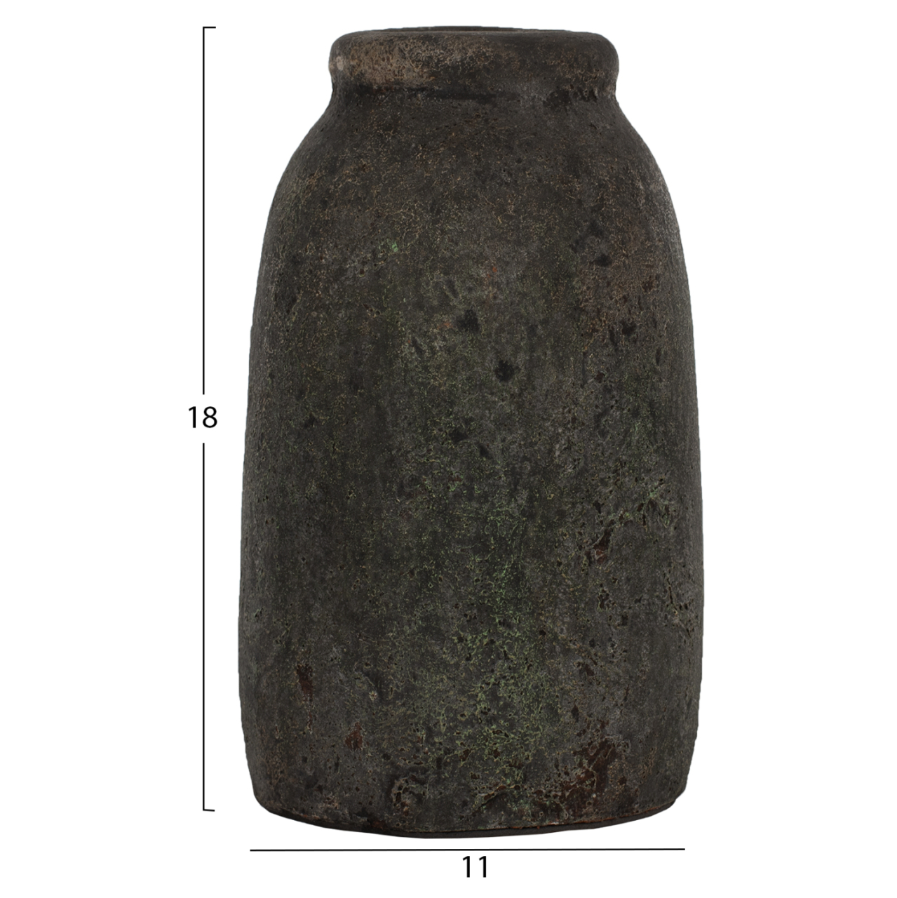 DECOR VASES 3PCS HM7711 TERRACOTTA FOSSIL GREY [3]