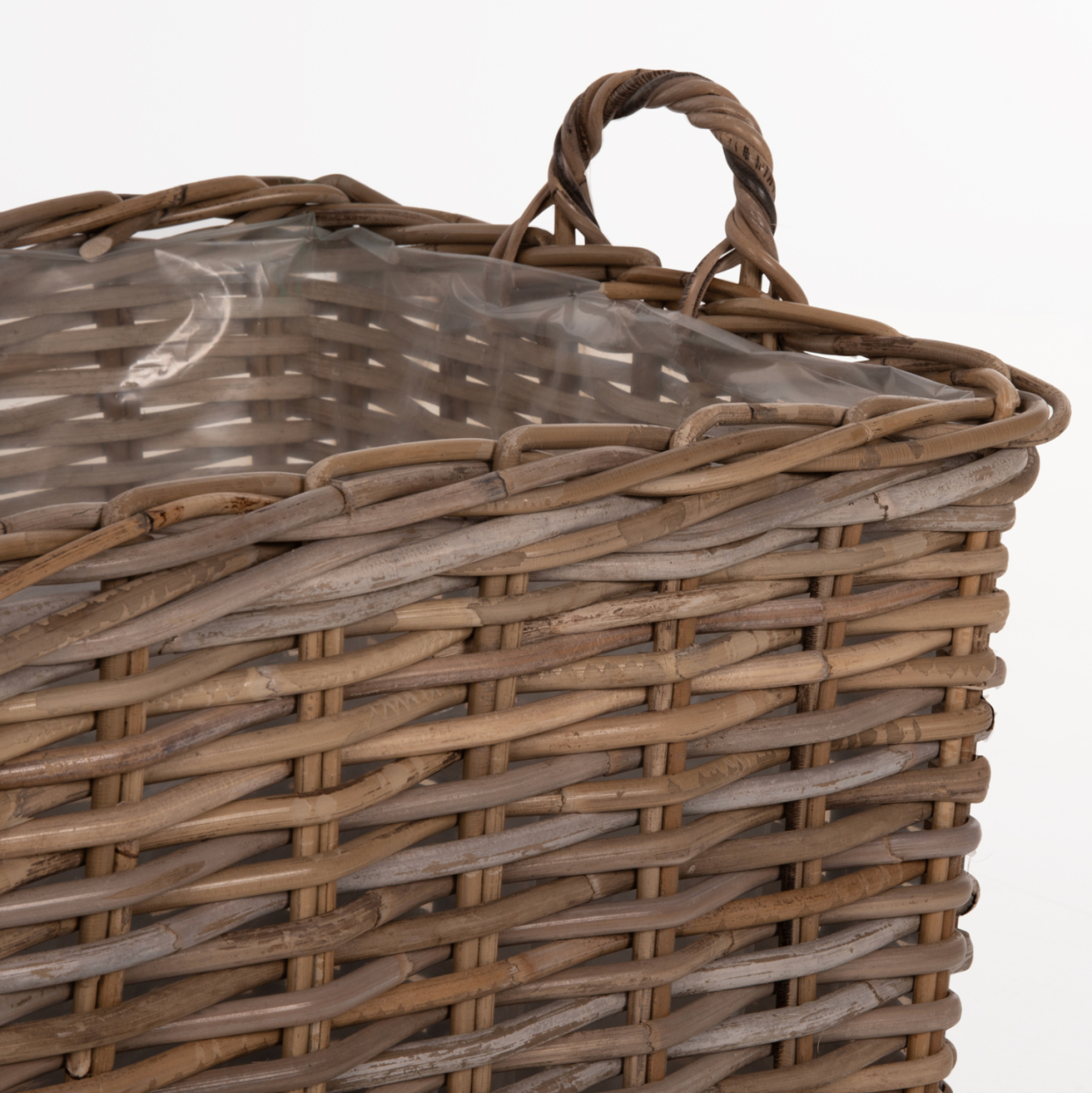 DECORATIVE BASKETS KATER 4PCS HM9657 KUBU RATTAN IN GREY 52x52x50-57Hcm. [6]