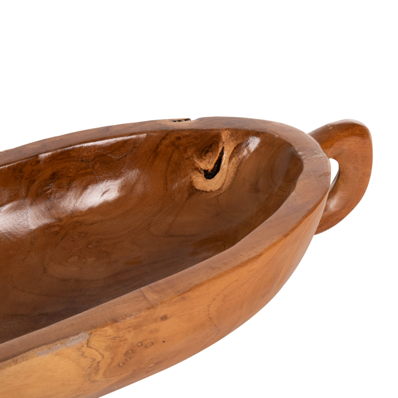 DECORATIVE DISH HM4304 TEAK WOOD IN NATURAL COLOR 64x21,5x9,5Hcm. [7]