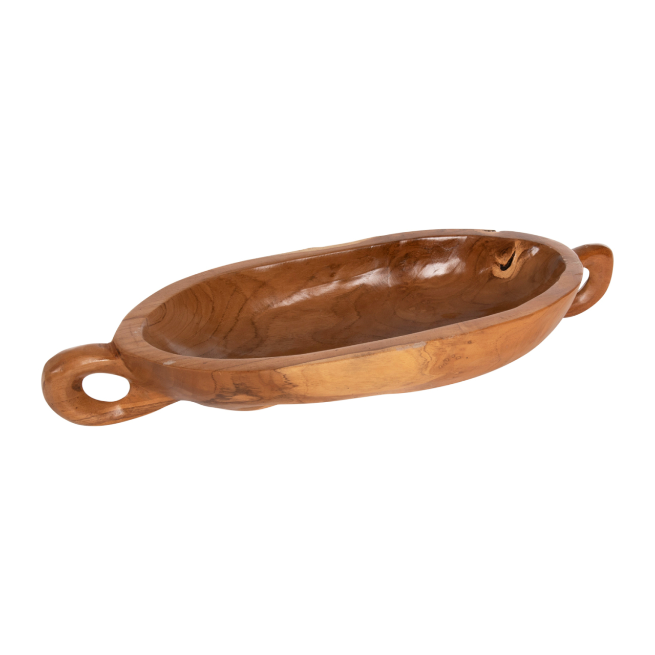 DECORATIVE DISH HM4304 TEAK WOOD IN NATURAL COLOR 64x21,5x9,5Hcm. [4]