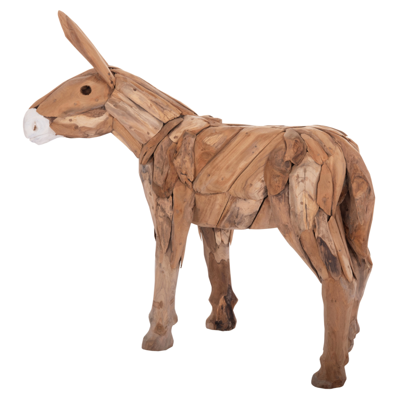 DECORATIVE DONKEY HM4387 RECYCLED TEAK WOOD IN NATURAL COLOR 103x33x99,5Hcm. [5]