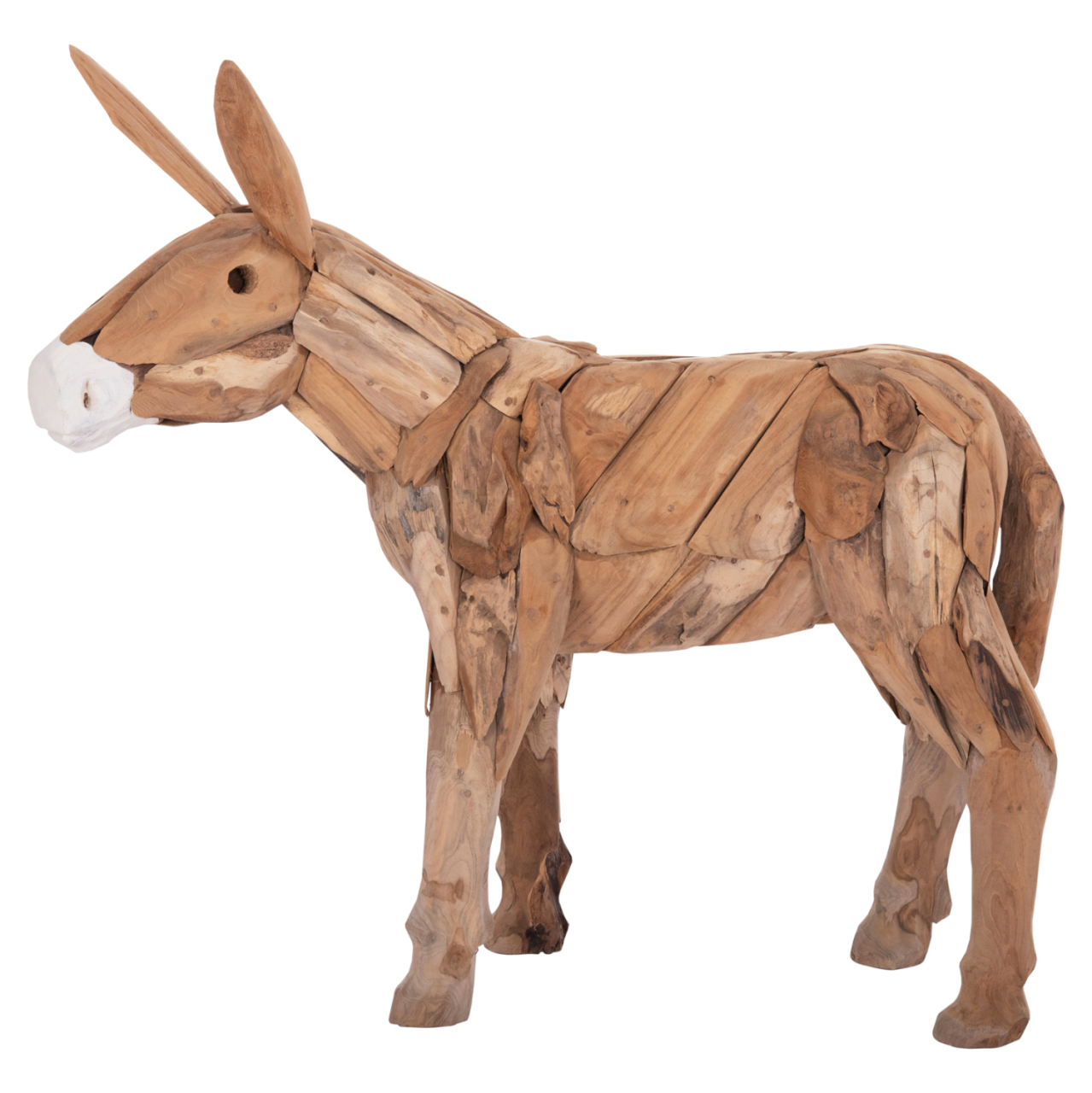 DECORATIVE DONKEY HM4387 RECYCLED TEAK WOOD IN NATURAL COLOR 103x33x99,5Hcm. [3]