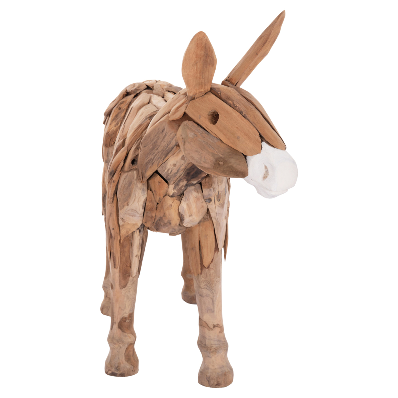 DECORATIVE DONKEY HM4387 RECYCLED TEAK WOOD IN NATURAL COLOR 103x33x99,5Hcm. [4]