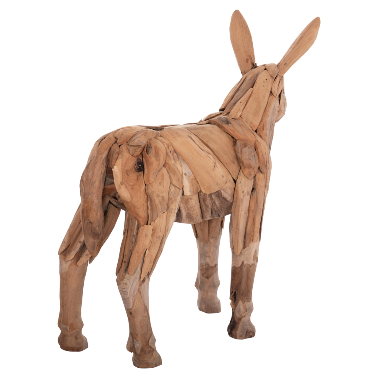 DECORATIVE DONKEY HM4387 RECYCLED TEAK WOOD IN NATURAL COLOR 103x33x99,5Hcm. [6]