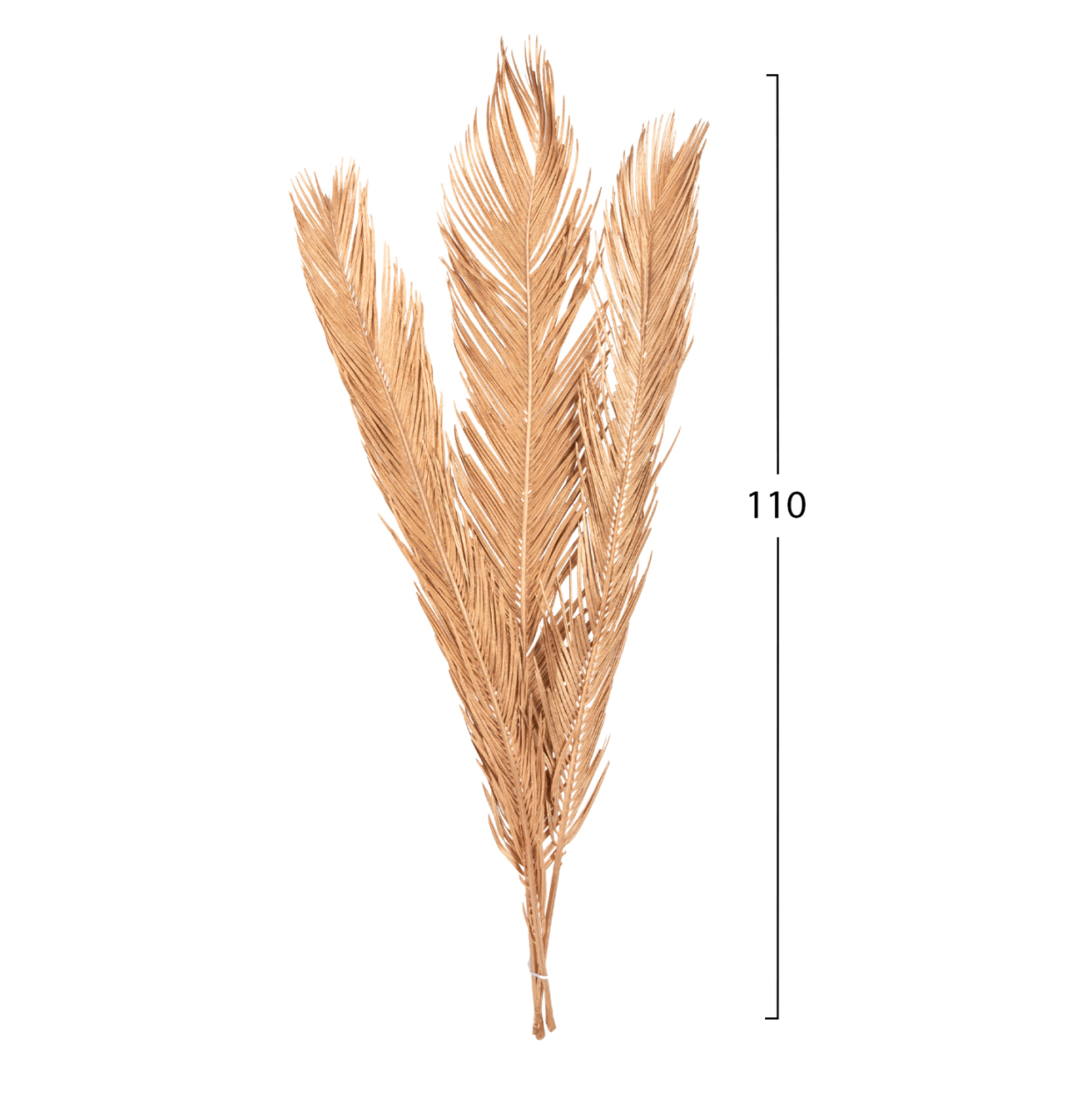 DECORATIVE DRIED 3-LEAF SET OF PALM TREE HM7958 GOLD 110Hcm. [2]