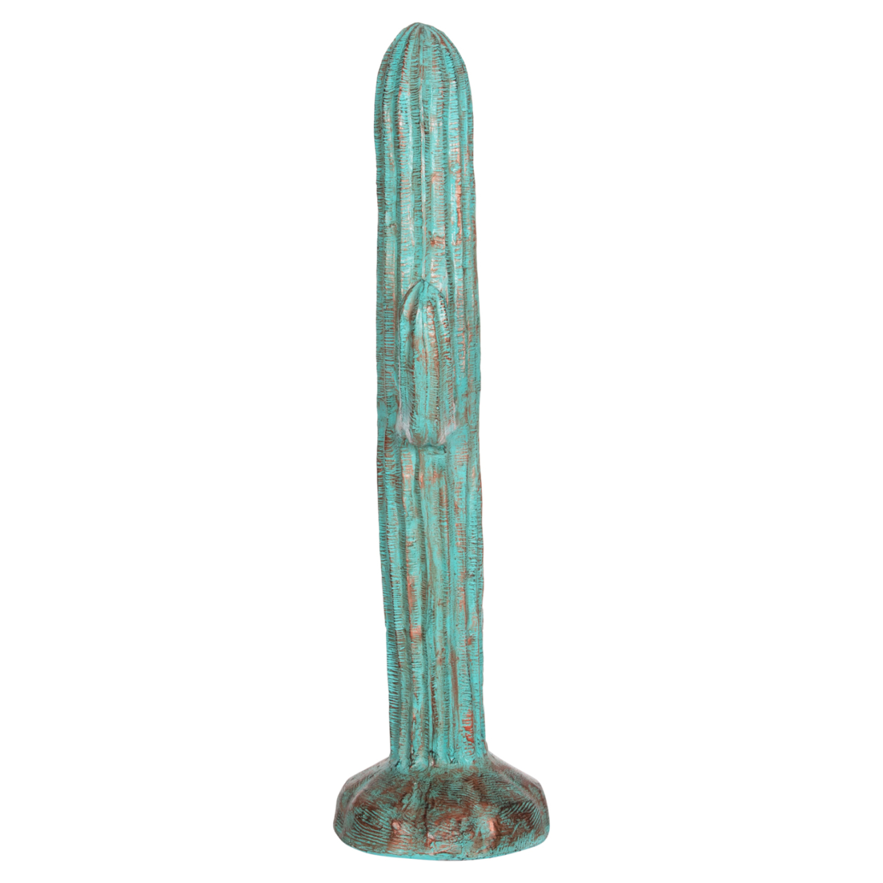 DECORATIVE FLOOR STANDING CACTUS HM4386.03L PLASTER IN TURQUOISE 63x37x150Hcm. [3]