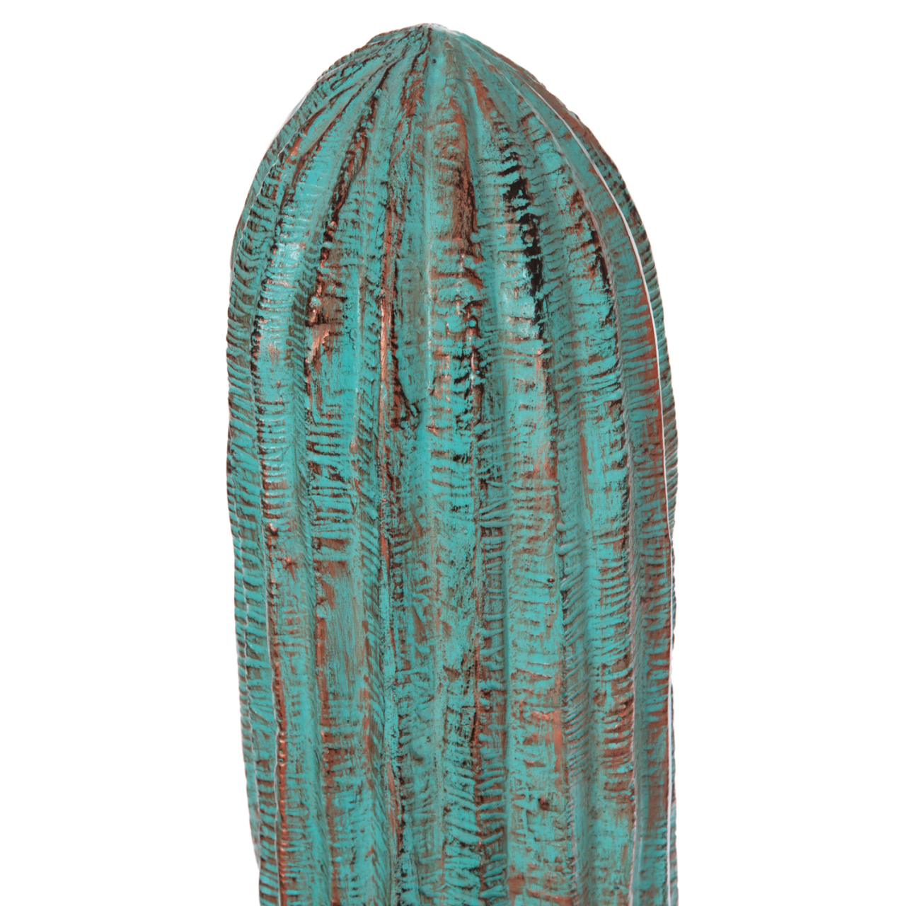 DECORATIVE FLOOR STANDING CACTUS HM4386.03L PLASTER IN TURQUOISE 63x37x150Hcm. [4]