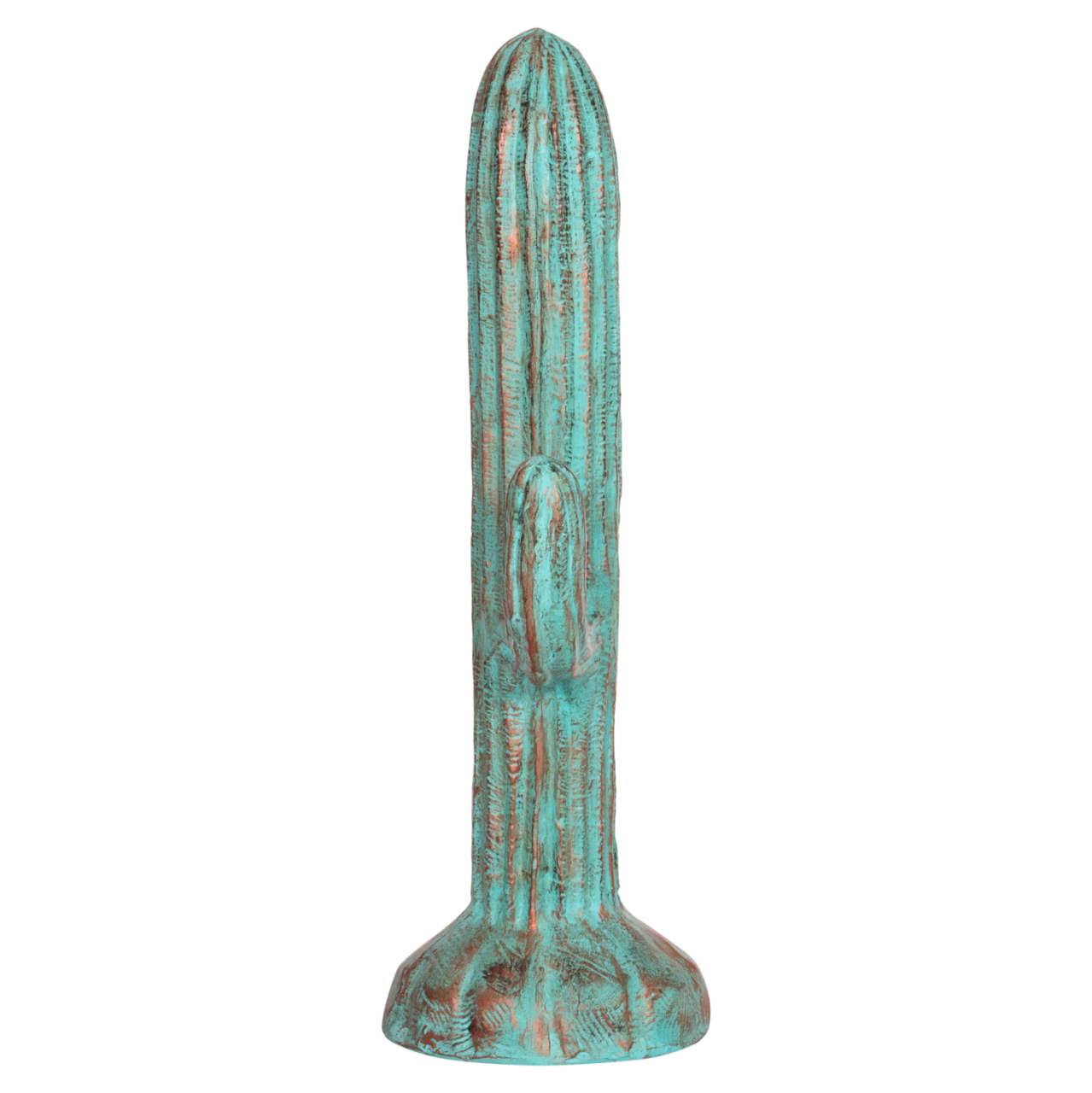 DECORATIVE FLOOR STANDING CACTUS HM4386.03M PLASTER IN TURQUOISE 54x34x103Hcm. [3]