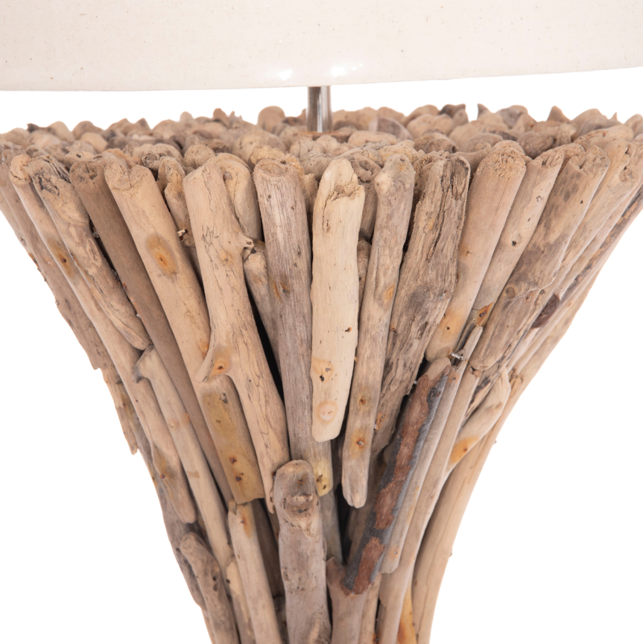 DECORATIVE FLOOR STANDING LAMP ALTAR HM4433 DRIFTWOOD--WHITE PVC CAP Φ45x142Hcm. [4]