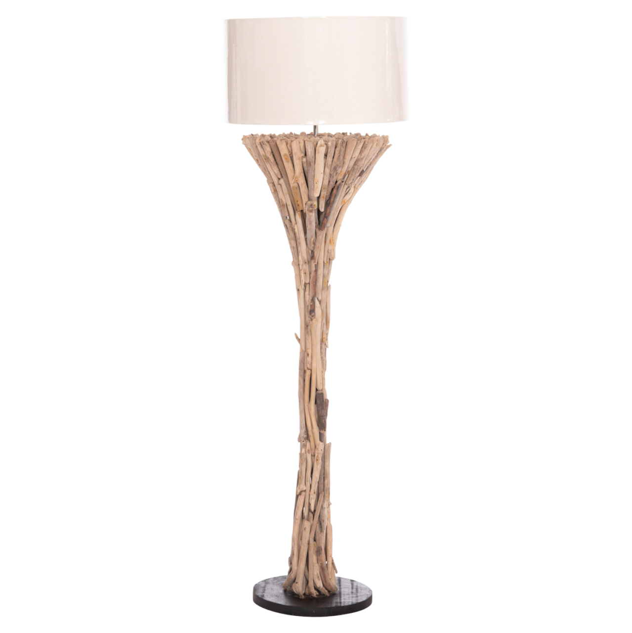 DECORATIVE FLOOR STANDING LAMP ALTAR HM4433 DRIFTWOOD--WHITE PVC CAP Φ45x142Hcm. [3]