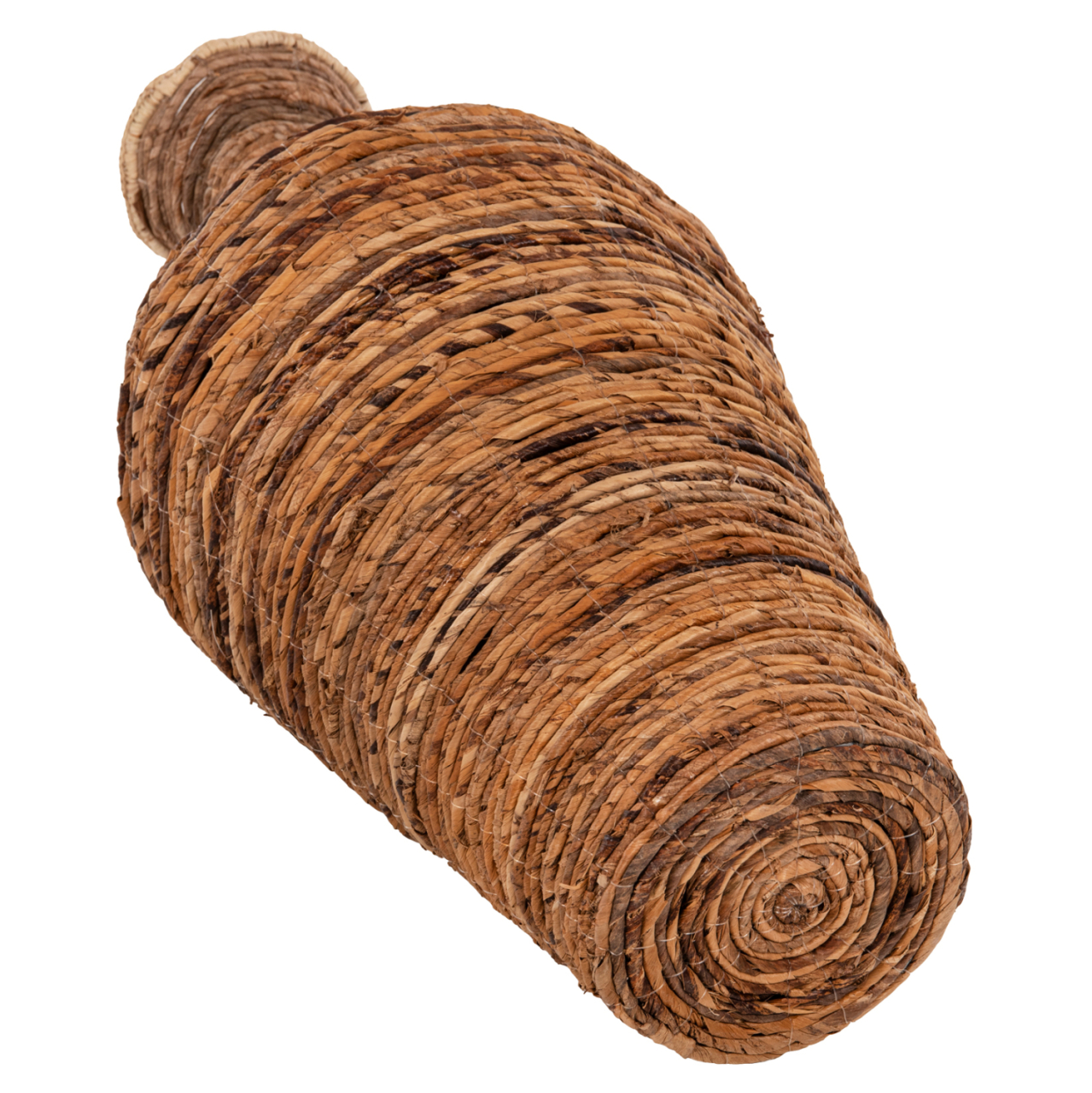 DECORATIVE FLOOR VASE HM7836 BANANA FIBER RUSH-MAT IN BROWN COLOR Φ43x100Hcm. [3]