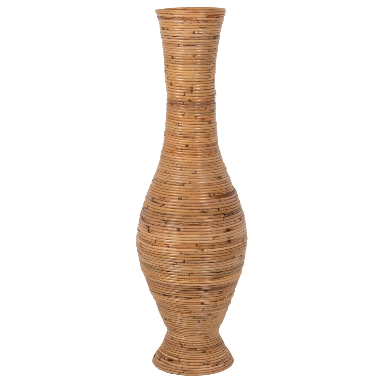 DECORATIVE FLOOR VASE HM7852 RATTAN IN NATURAL COLOR Φ30x100Hcm. [3]