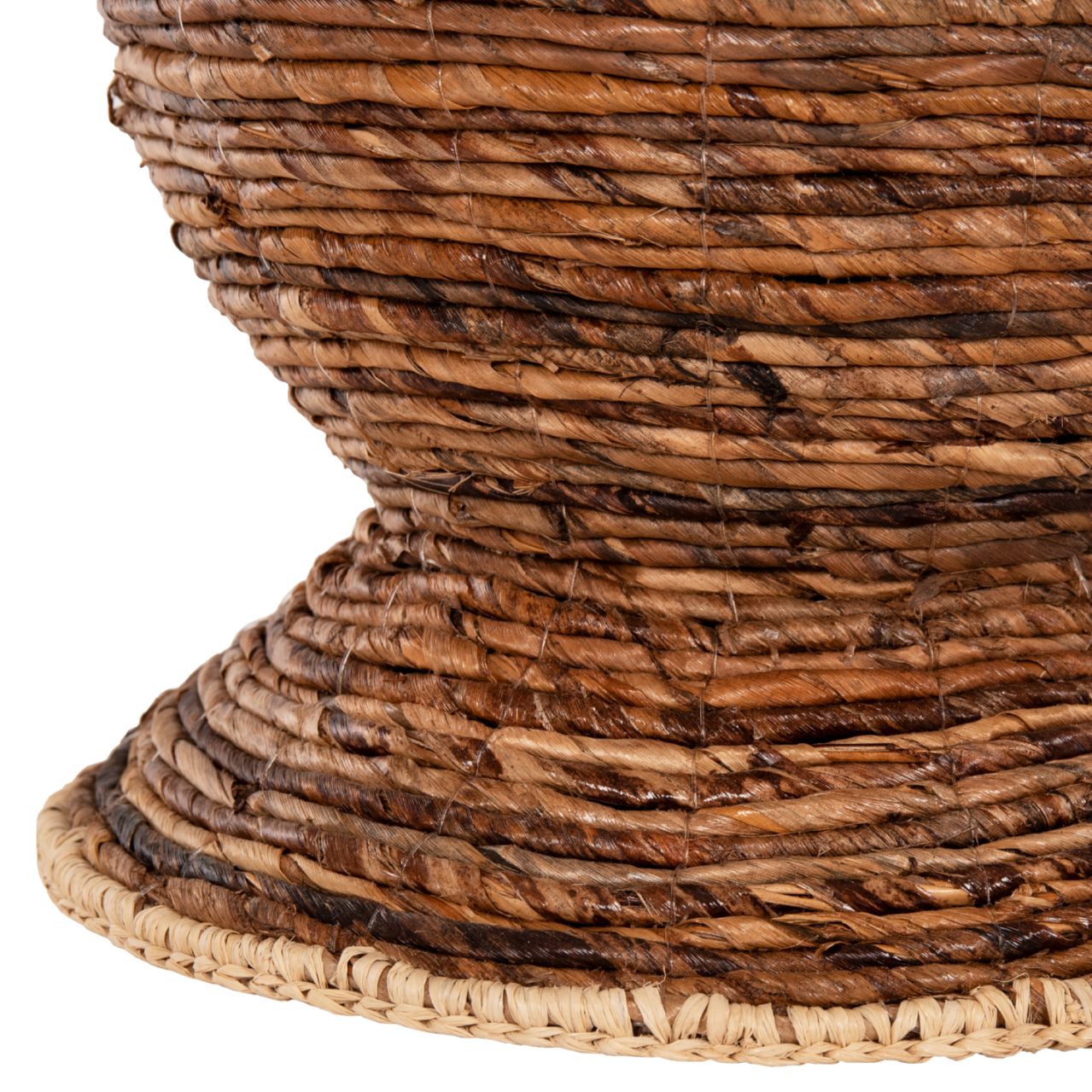 DECORATIVE FLOOR VASE HM7864 BANANA FIBER RUSH-MAT IN BROWN COLOR Φ33x74Hcm. [5]