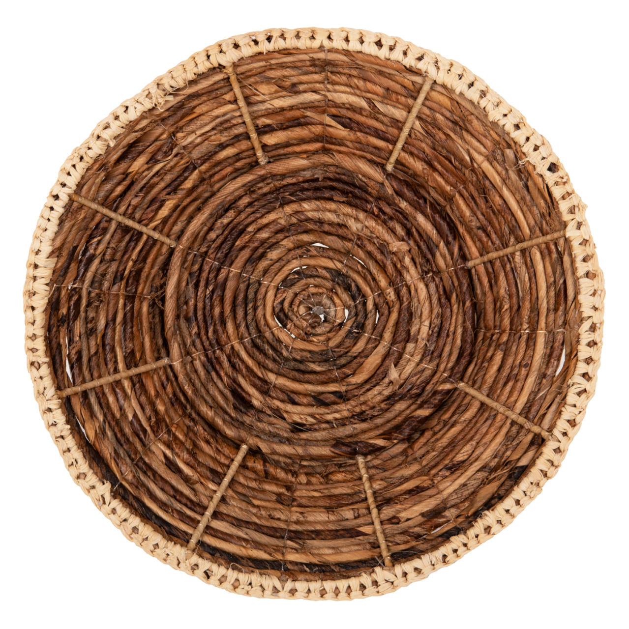 DECORATIVE FLOOR VASE HM7864 BANANA FIBER RUSH-MAT IN BROWN COLOR Φ33x74Hcm. [6]