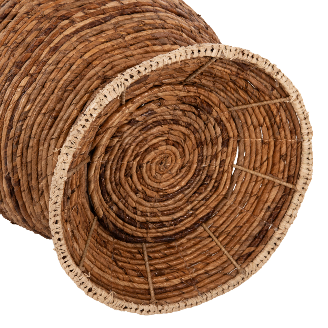 DECORATIVE FLOOR VASE HM7865 BANANA FIBER RUSH-MAT IN BROWN COLOR Φ35x104Hcm. [6]