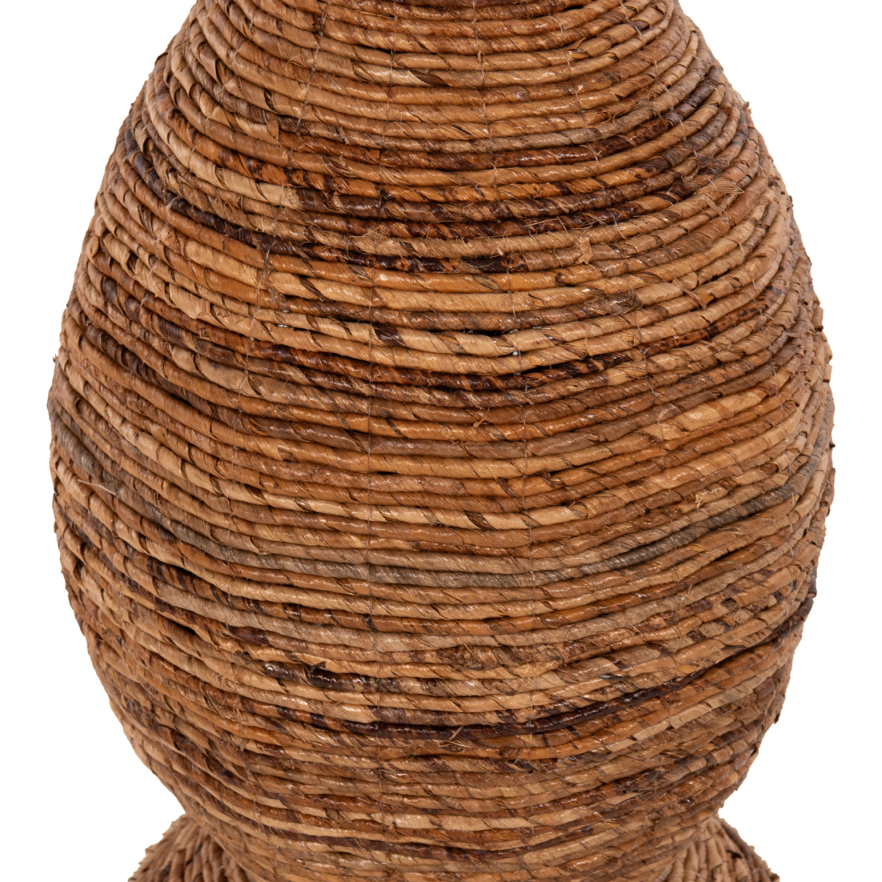 DECORATIVE FLOOR VASE HM7865 BANANA FIBER RUSH-MAT IN BROWN COLOR Φ35x104Hcm. [4]