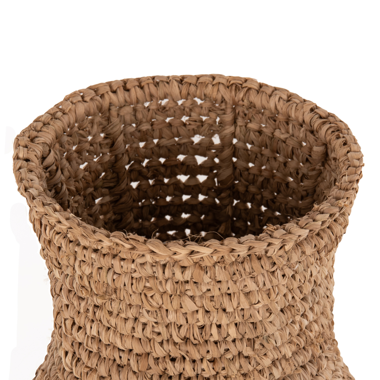 DECORATIVE FLOOR VASE HM7866 PALM FIBER MAT IN NATURAL COLOR Φ34x50Hcm. [3]
