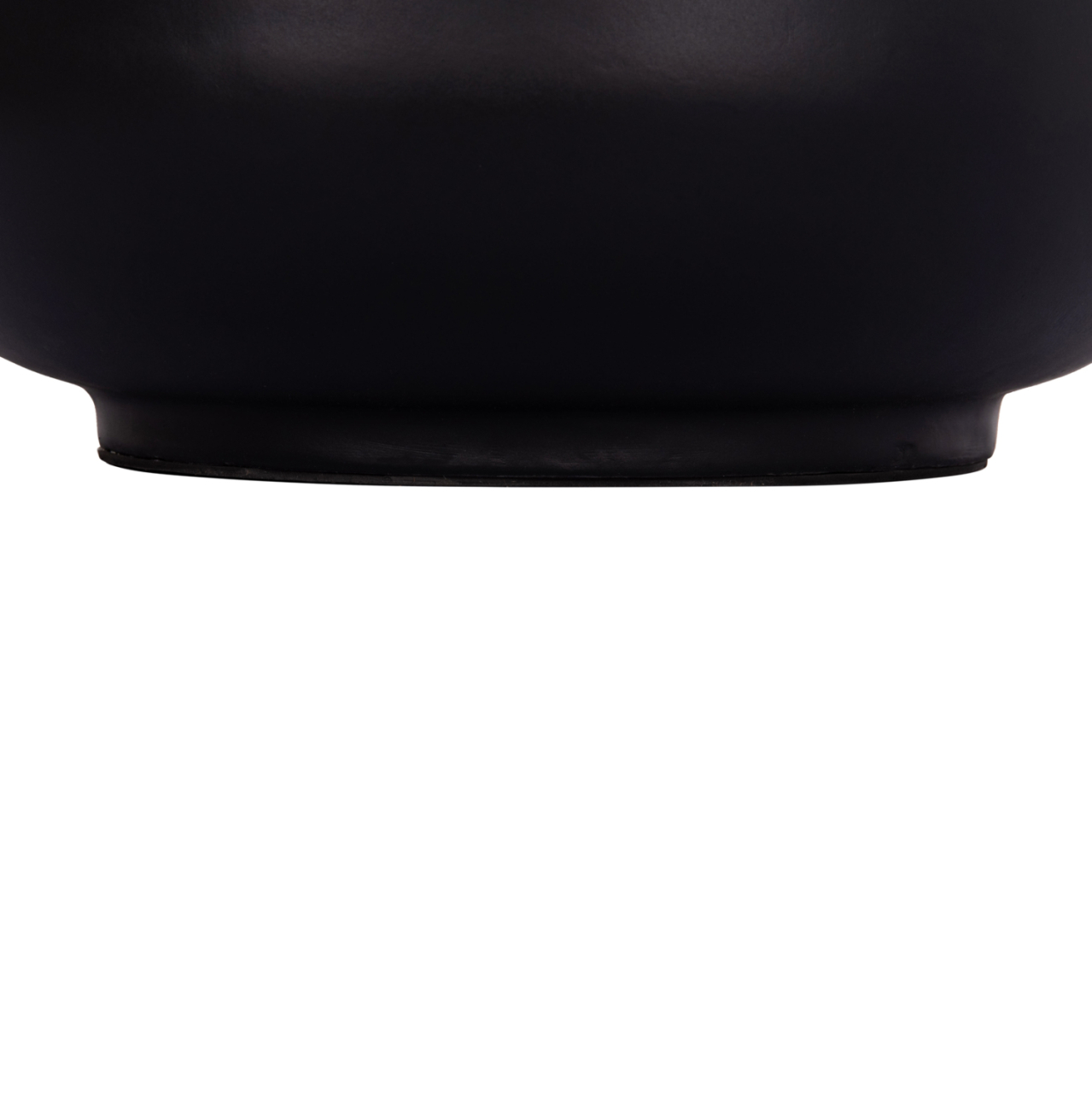 DECORATIVE FLOOR VASE LINTER HM4662.01L FIBER CEMENT IN BLACK--TEAK WOOD Φ41x47Hcm. [10]