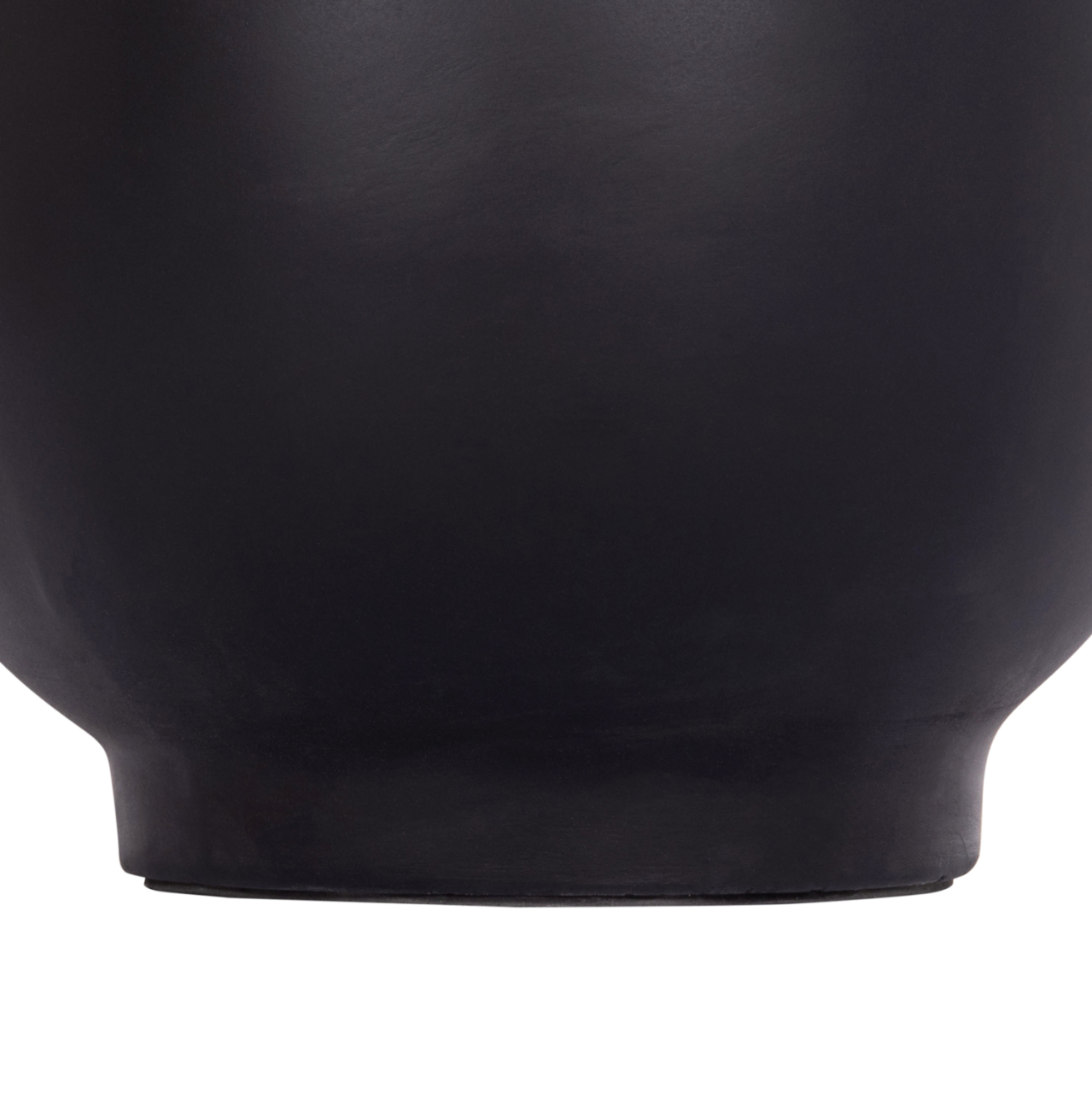 DECORATIVE FLOOR VASE LINTER HM4662.01S FIBER CEMENT IN BLACK--TEAK WOOD Φ34x60Hcm. [10]