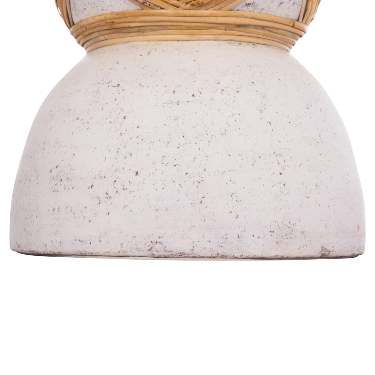 DECORATIVE FLOOR VASE MAYNARD HM4672.02L TERRACOTTA IN WHITE--RATTAN Φ32x62.5Hcm. [10]