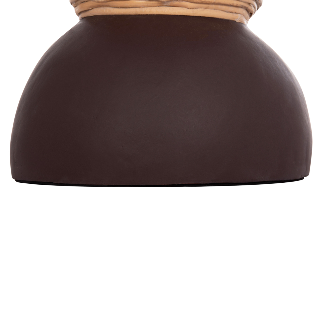 DECORATIVE FLOOR VASE MAYNARD HM4672.07S TERRACOTTA IN CHOCOLATE COLOR--RATTAN Φ27.5x50Hcm. [10]