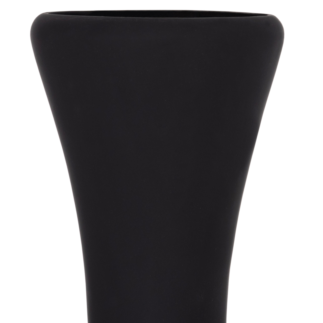 DECORATIVE FLOOR VASE NEBULA HM4660.01L FIBER CEMENT IN BLACK--TEAK WOOD Φ45x172Hcm. [4]