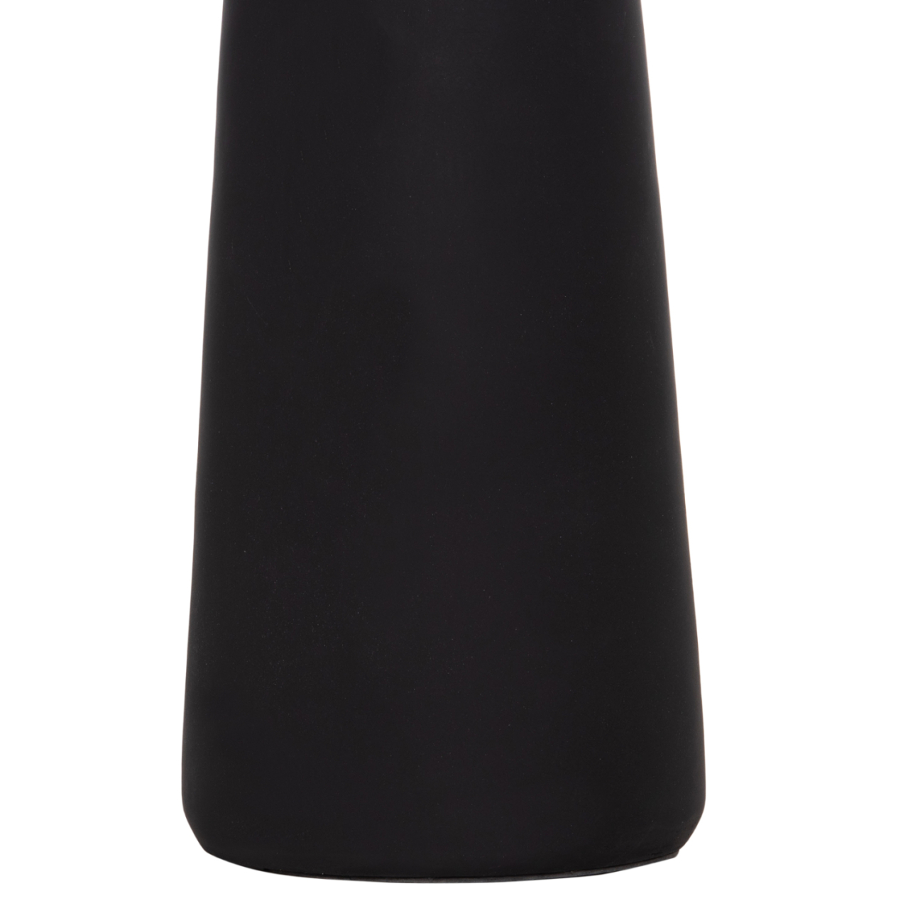 DECORATIVE FLOOR VASE NEBULA HM4660.01L FIBER CEMENT IN BLACK--TEAK WOOD Φ45x172Hcm. [6]