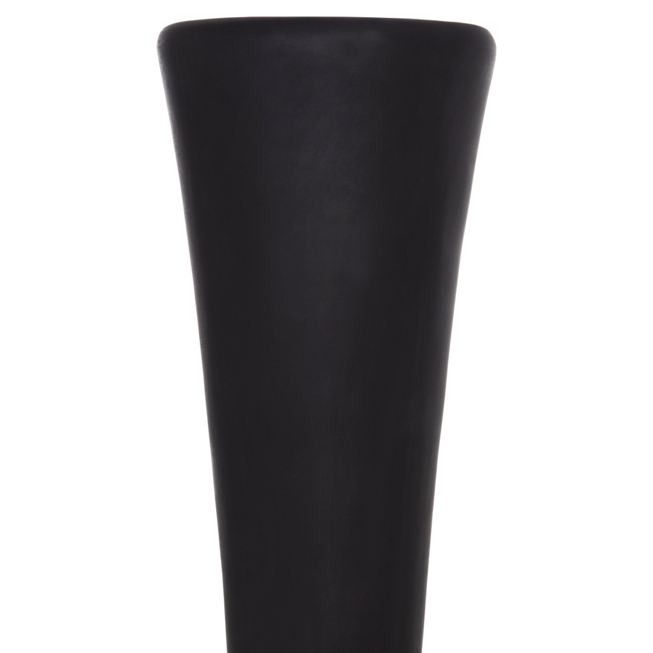 DECORATIVE FLOOR VASE NEBULA HM4660.01M FIBER CEMENT IN BLACK--TEAK WOOD Φ45x148Hcm. [4]