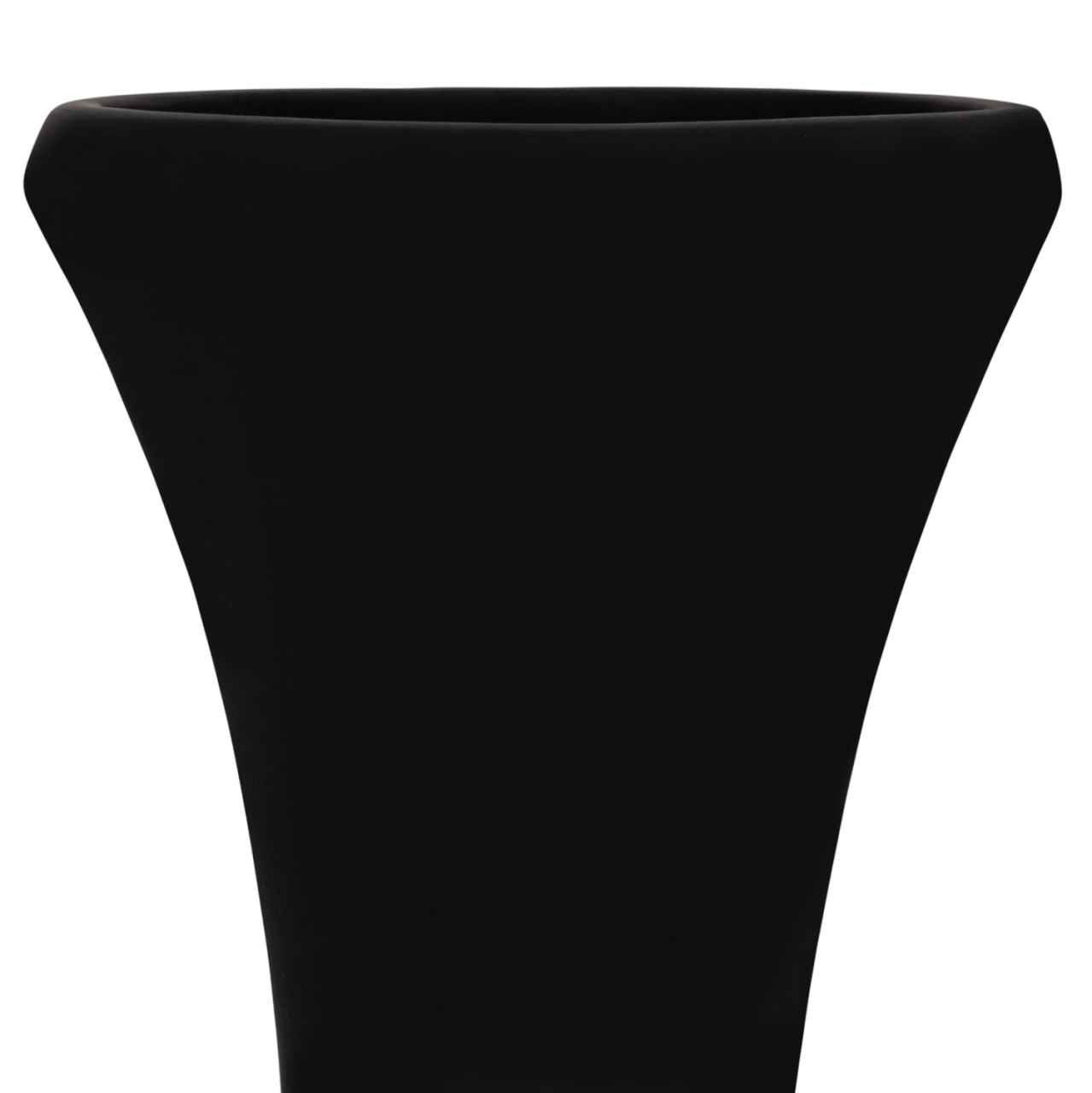 DECORATIVE FLOOR VASE NEBULA HM4660.01S FIBER CEMENT IN BLACK--TEAK WOOD Φ45x115Hcm. [4]