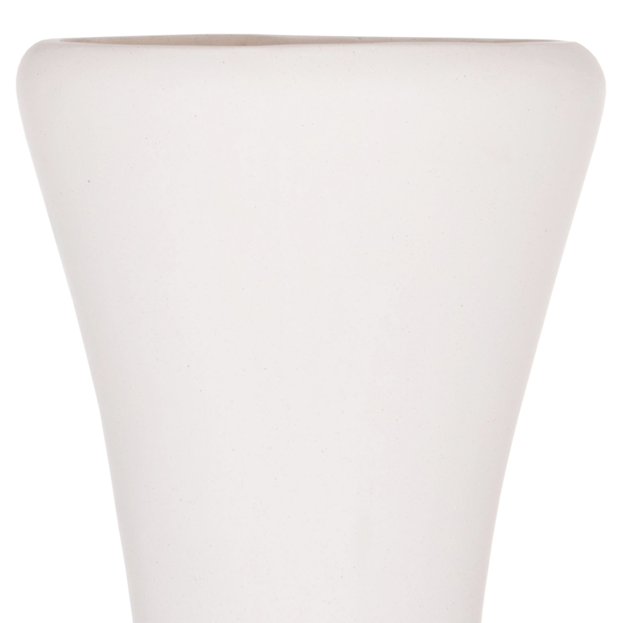 DECORATIVE FLOOR VASE NEBULA HM4660.02L FIBER CEMENT IN WHITE--TEAK WOOD Φ45x172Hcm. [4]