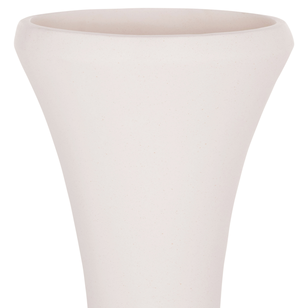 DECORATIVE FLOOR VASE NEBULA HM4660.02S FIBER CEMENT IN WHITE--TEAK WOOD Φ45x115Hcm. [4]