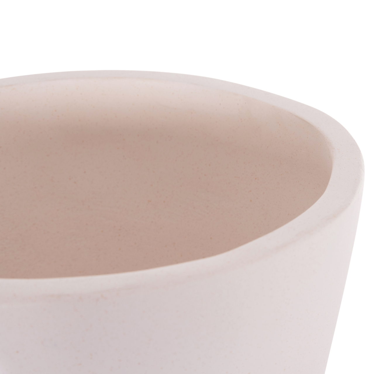DECORATIVE FLOOR VASE NEBULA HM4661.02 FIBER CEMENT IN WHITE--TEAK WOOD Φ60x115Hcm. [8]