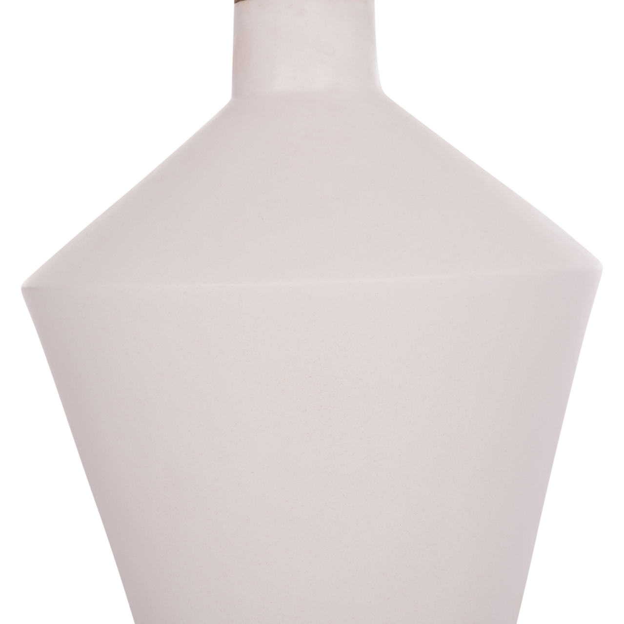 DECORATIVE FLOOR VASE NEBULA HM4661.02 FIBER CEMENT IN WHITE--TEAK WOOD Φ60x115Hcm. [5]