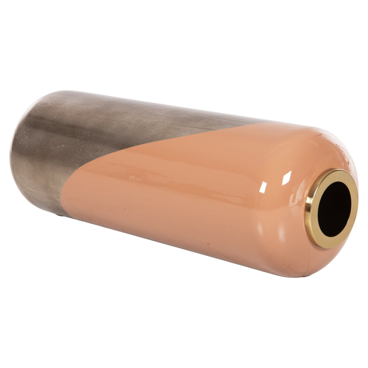 DECORATIVE FLOOR VASE RAKSASA HM4230.02 METAL IN SALMON-LIGHT BRONZE Φ30x90Hcm. [6]