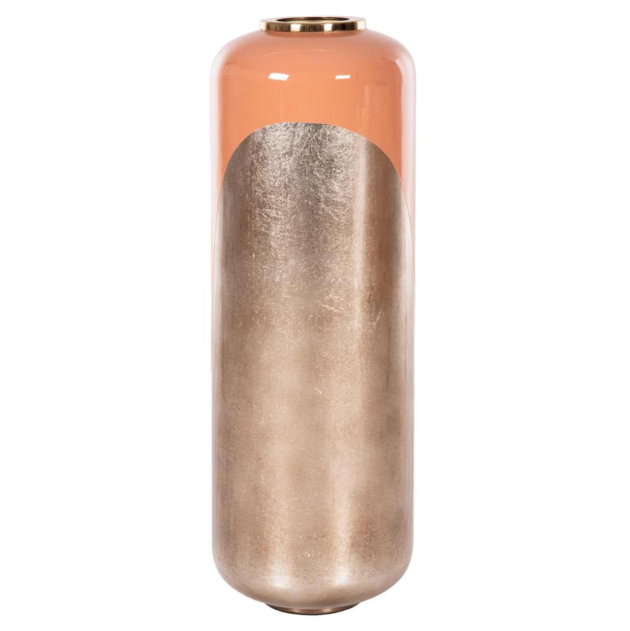 DECORATIVE FLOOR VASE RAKSASA HM4230.02 METAL IN SALMON-LIGHT BRONZE Φ30x90Hcm. [3]