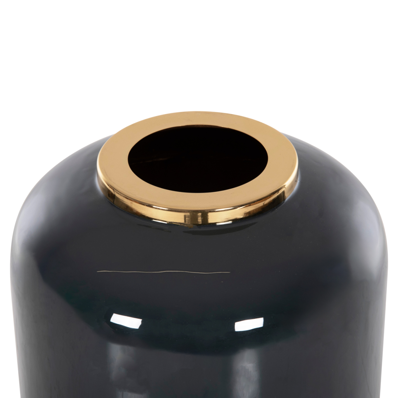 DECORATIVE FLOOR VASE RAKSASA HM4231.05 METAL IN ANTHRACITE BLUE-SILVER Φ30x80Hcm. [4]