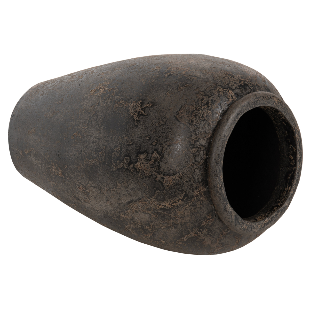 DECORATIVE FLOOR VASE SPARTA ΗΜ7933 TERRACOTA IN BLACK COLORING Φ47x69Hcm. [5]