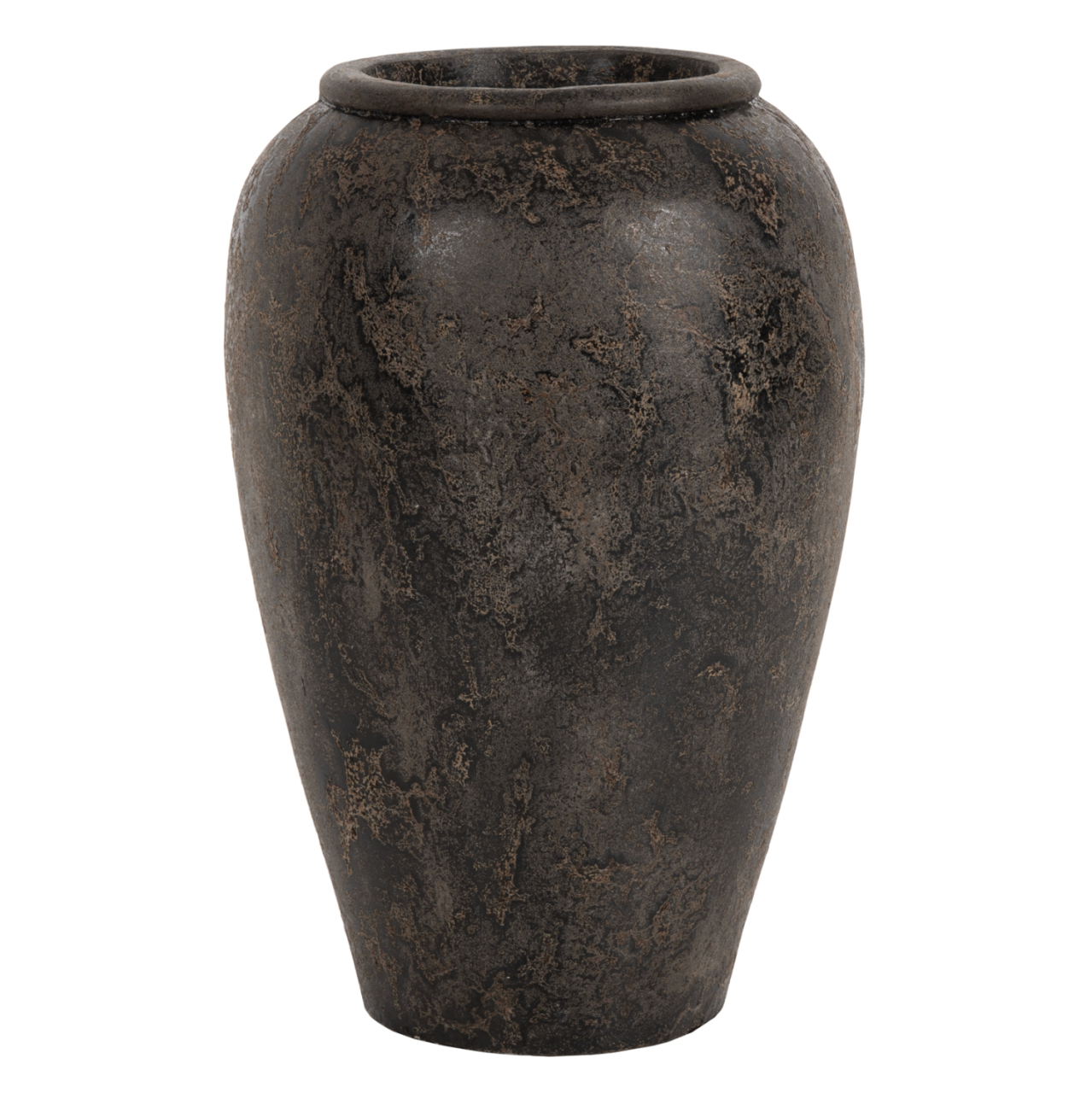 DECORATIVE FLOOR VASE SPARTA ΗΜ7933 TERRACOTA IN BLACK COLORING Φ47x69Hcm. [3]