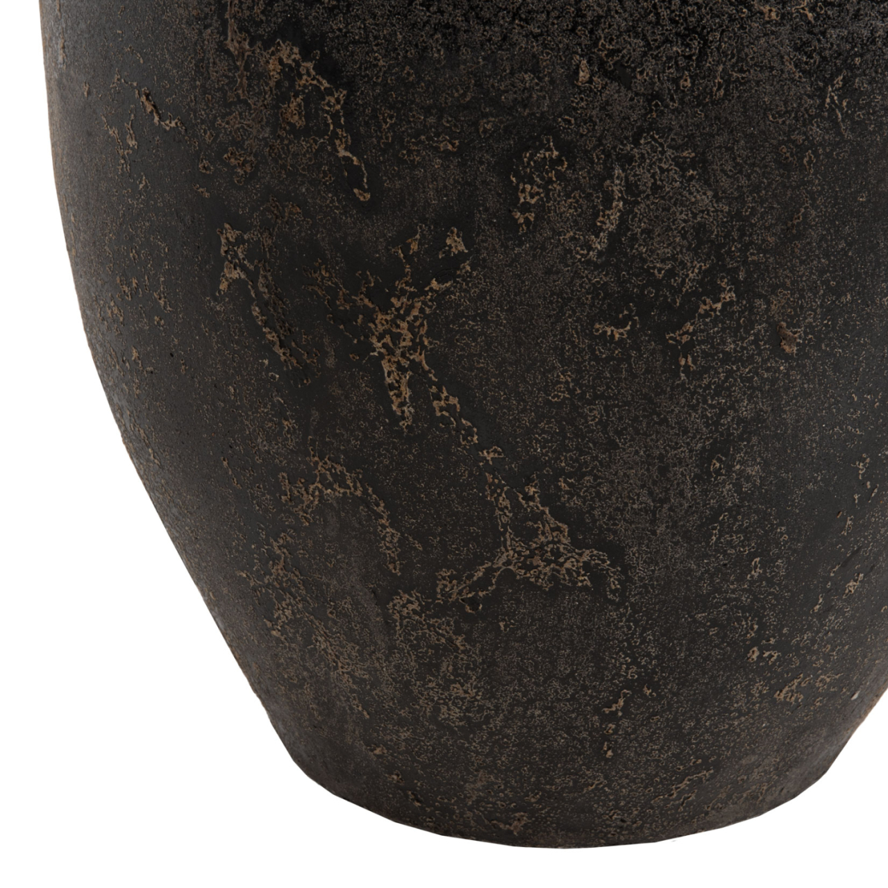 DECORATIVE FLOOR VASE SPARTA HM7928 TERRACOTA IN BLACK COLORING Φ44x49Hcm. [6]