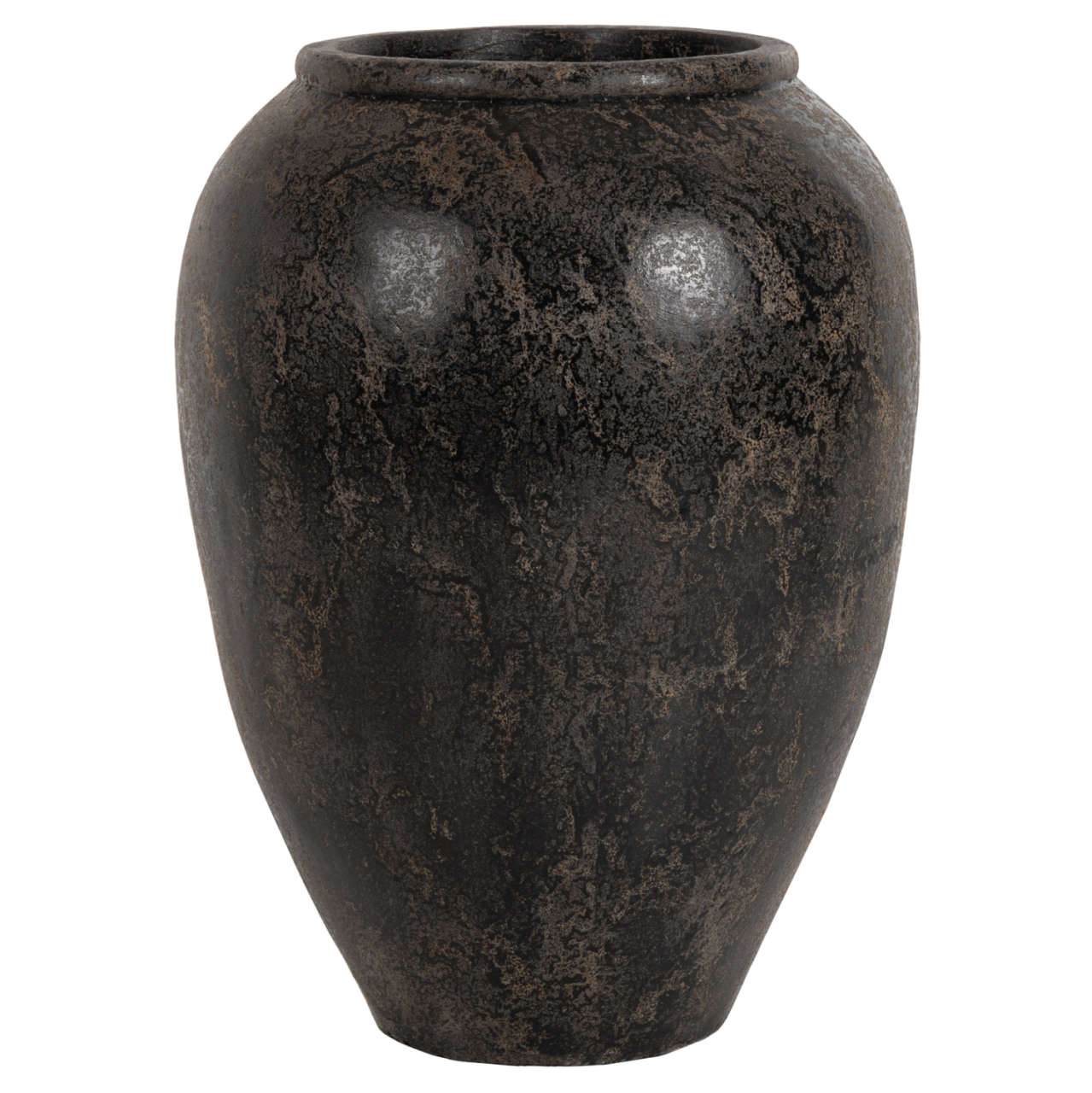 DECORATIVE FLOOR VASE SPARTA HM7934 TERRACOTA IN BLACK COLORING Φ66x85Hcm. [3]