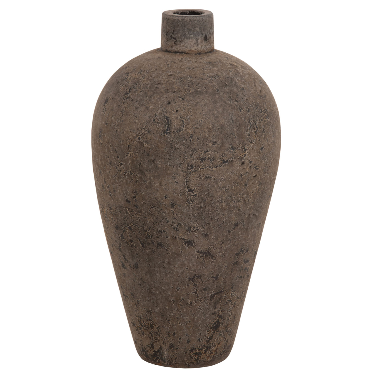 DECORATIVE FLOOR VASE ZATI HM7929 TERRACOTTA IN GREY COLORING Φ32x60Hcm. [3]