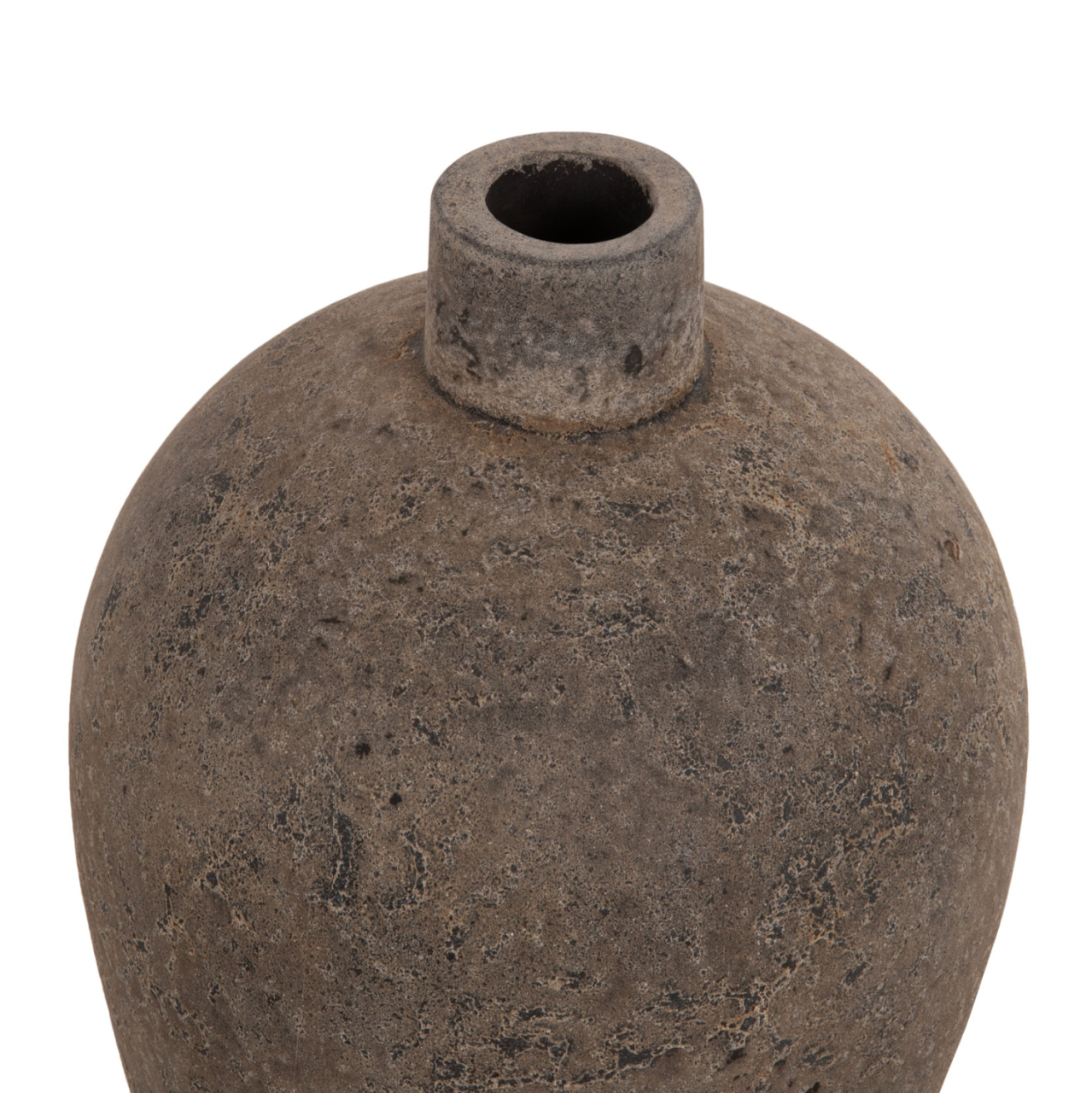 DECORATIVE FLOOR VASE ZATI HM7929 TERRACOTTA IN GREY COLORING Φ32x60Hcm. [5]