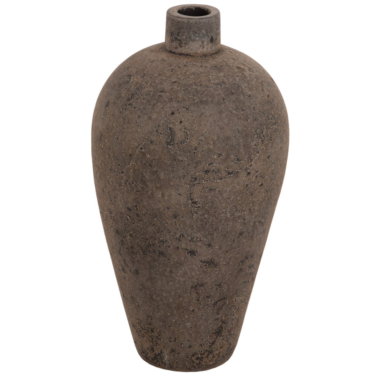 DECORATIVE FLOOR VASE ZATI HM7929 TERRACOTTA IN GREY COLORING Φ32x60Hcm. [1]