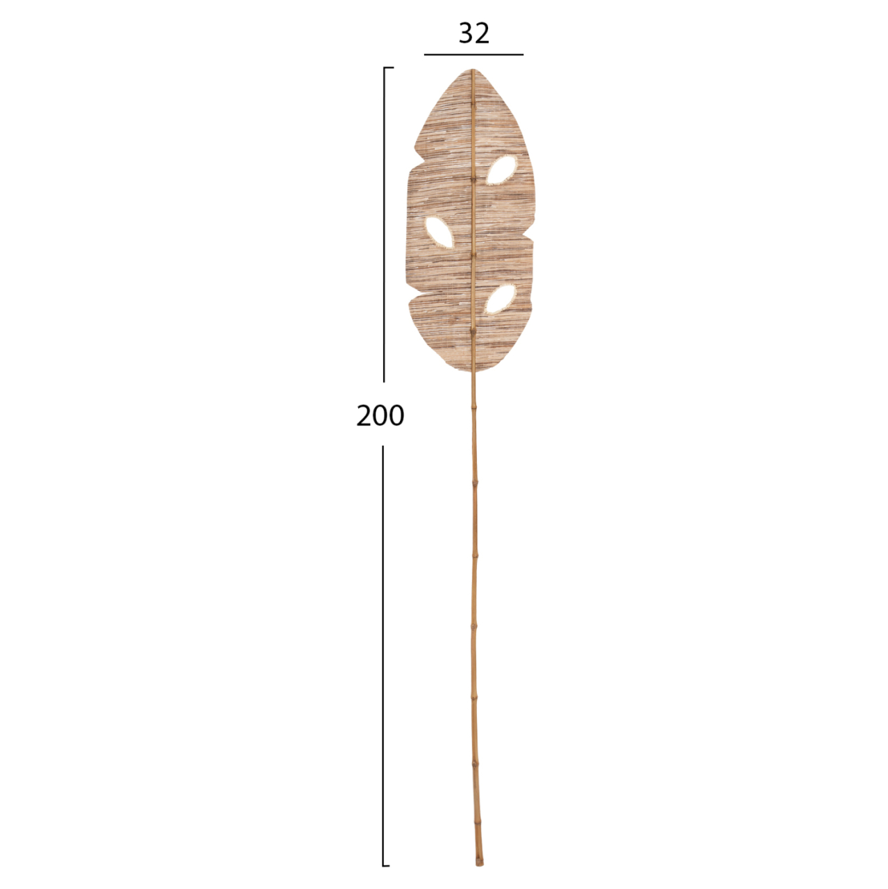 DECORATIVE LEAF ΗΜ7872 WATER HYACINTH IN NATURAL COLORING 32x200x3 cm. [2]