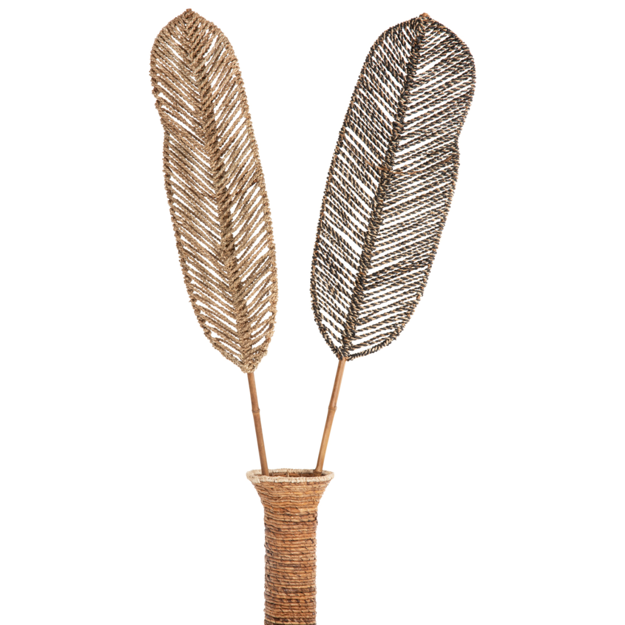 DECORATIVE LEAF HM7823.01 MADE OF BAMBOO AND SEAGRASS NATURAL 78Χ30x200Hcm. [6]