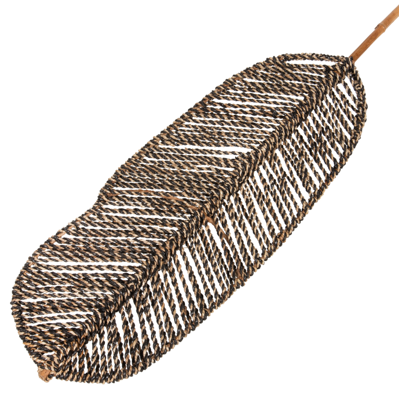 DECORATIVE LEAF HM7823.02 MADE OF BAMBOO AND SEAGRASS BLACK NATURAL 30x200x3Hcm. [3]