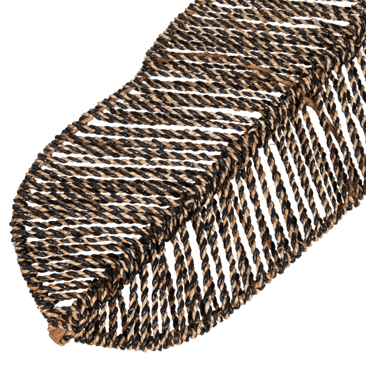DECORATIVE LEAF HM7823.02 MADE OF BAMBOO AND SEAGRASS BLACK NATURAL 30x200x3Hcm. [4]