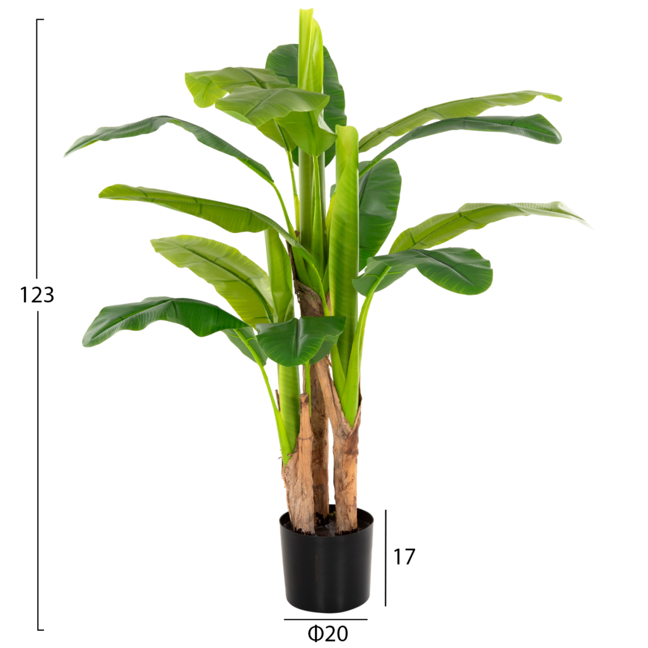 DECORATIVE SYNTHETIC PLANT HM7968 BANΑΝΑ TREE IN POT 123H cm. [2]