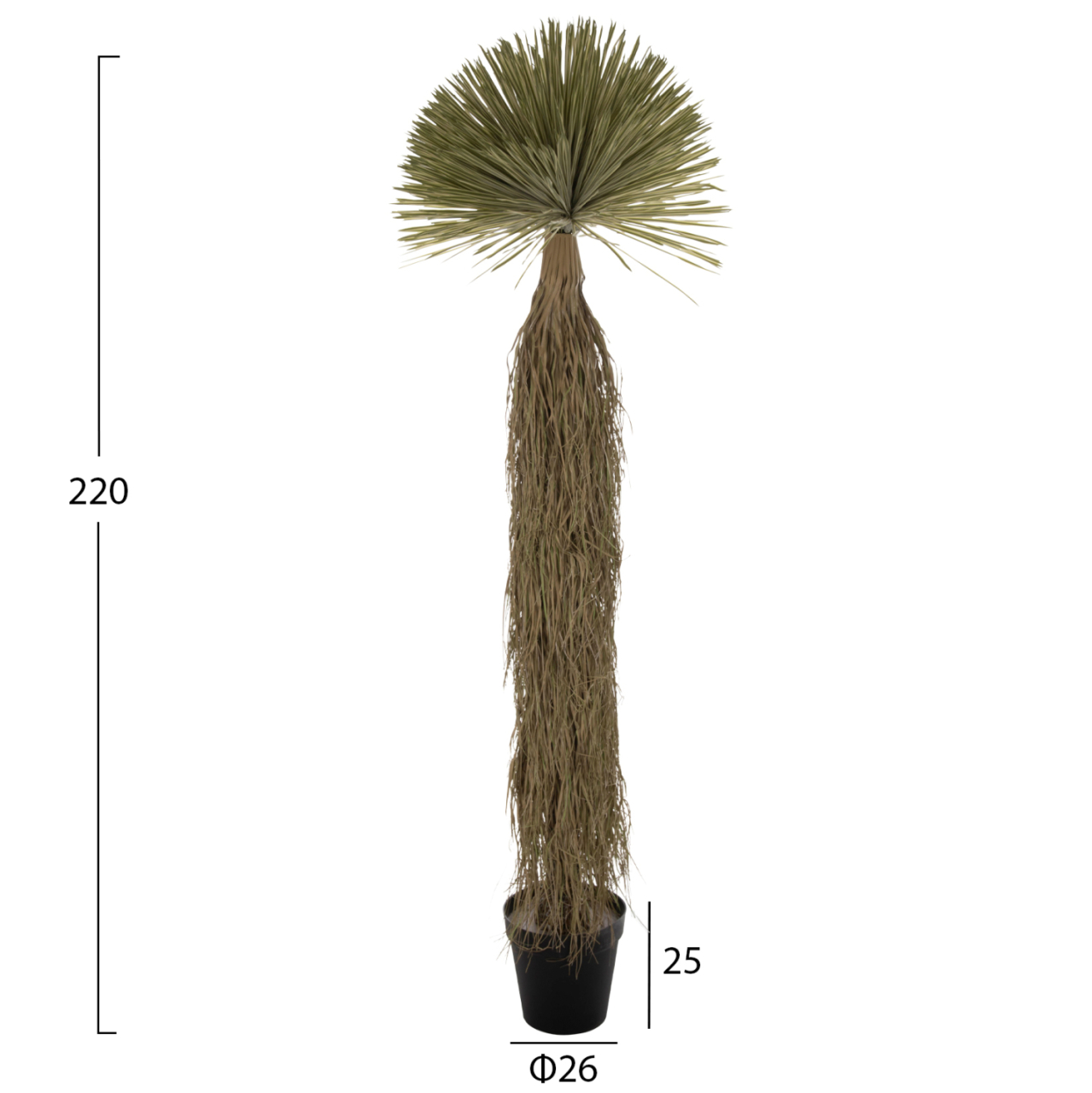 DECORATIVE SYNTHETIC PLANT HM7974 SCARECROW IN POT 220H cm. [2]
