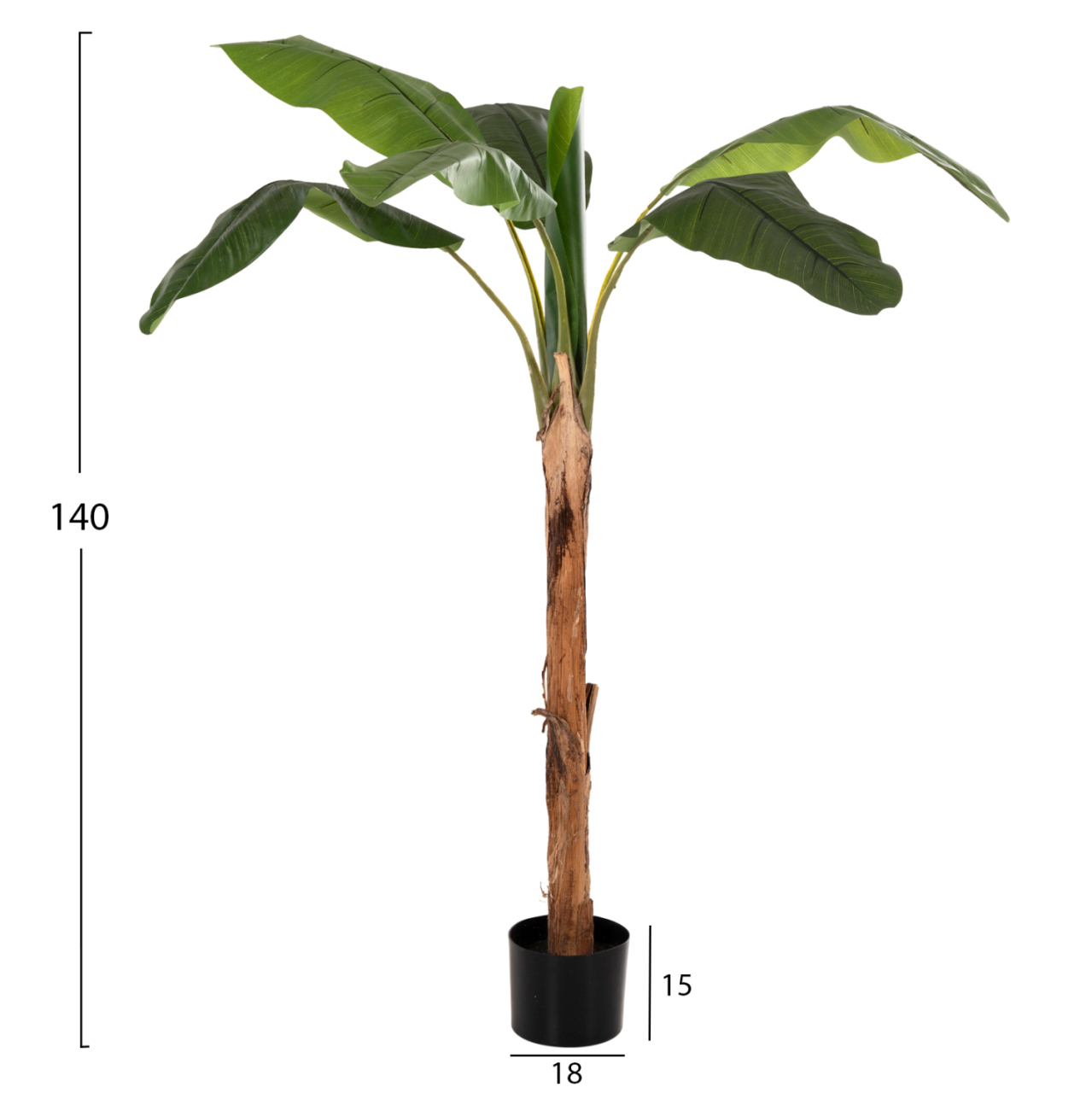DECORATIVE SYNTHETIC PLANT HM7979 BANΑΝΑ TREE (1) IN POT 180H cm. [2]